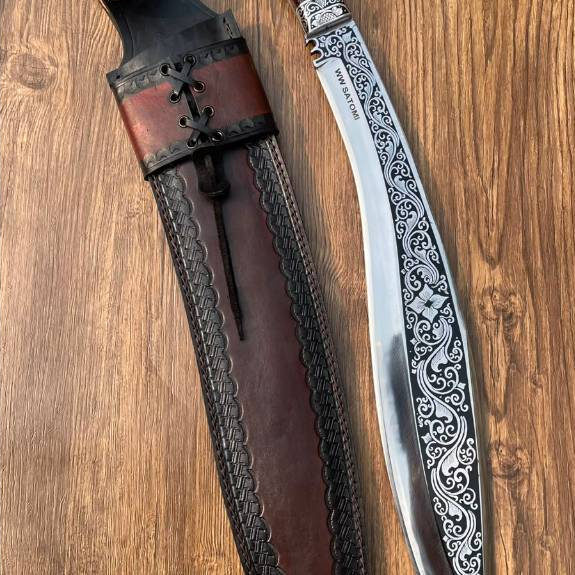 Pisau Kukri Gurkha Jumbo Nepal Outdoor Survival Hunting Bushcraft Full Tang Anti lepas Material Spri