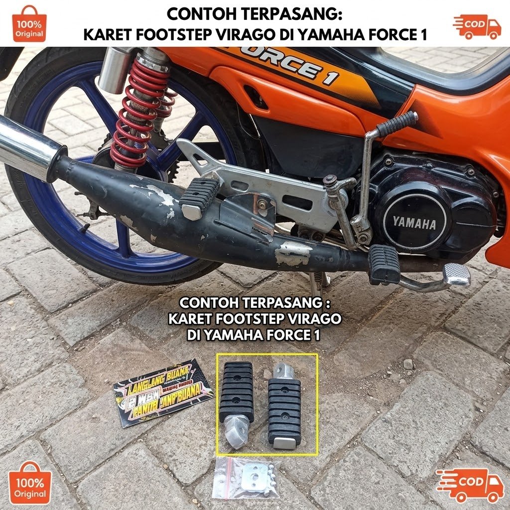 karet yamaha virago (warna) pnp yamaha rk king/karet Footstep virago