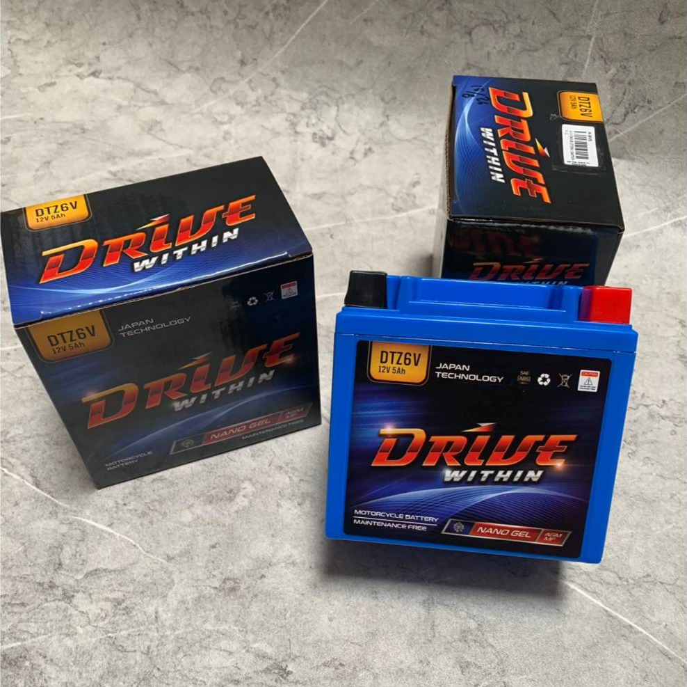 Aki Motor Drive DTZ6V DS-IGEL Untuk Vario, Scoopy, Satria, dll