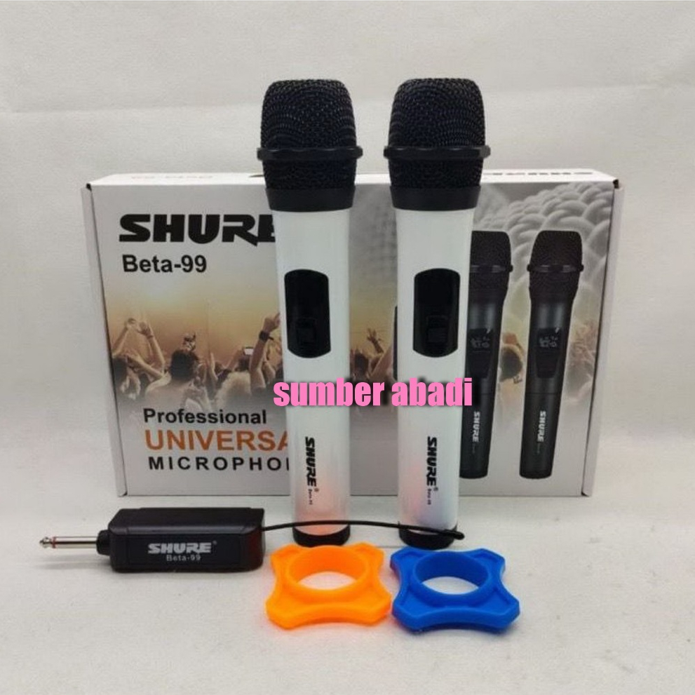 Mic wireless shure beta 99 double handle mic shure beta99 mic handle beta 99