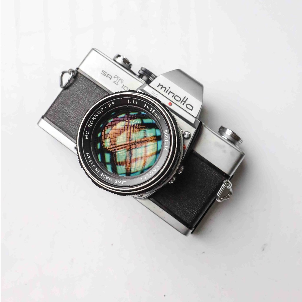 Kamera Analog Minolta SRT101 kit 58mm f1.4 MC Rokkor-PF Super Mulus Normal 