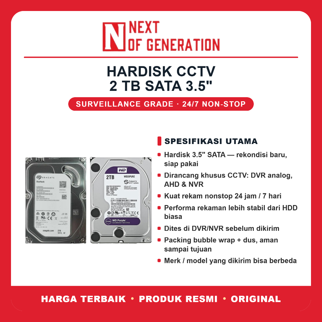 HARDISK 2TB CCTV