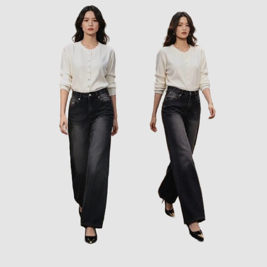 Ckey Straight Jeans Highwaist / Loose Jeans High Waist / Ckey Jeans