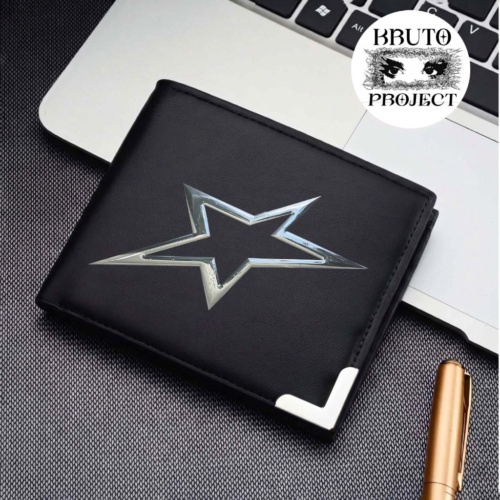 Dompet Pria Dompet wallet import Leather Pu Dompet Anak Dompet Lipat Pria Motif SKENA STAR CHROME