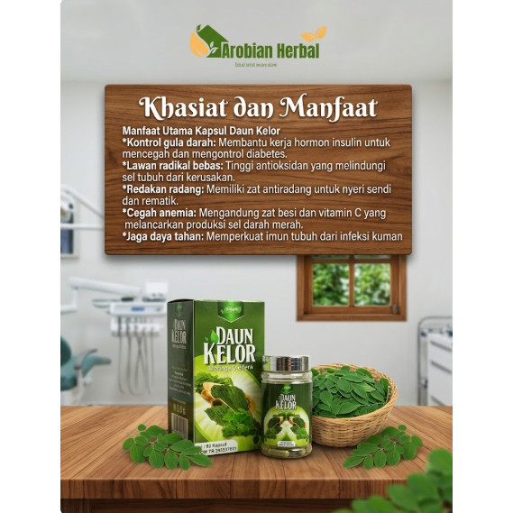 Kapsul Extract Daun Kelor cV Syifa|isi60 kapsul