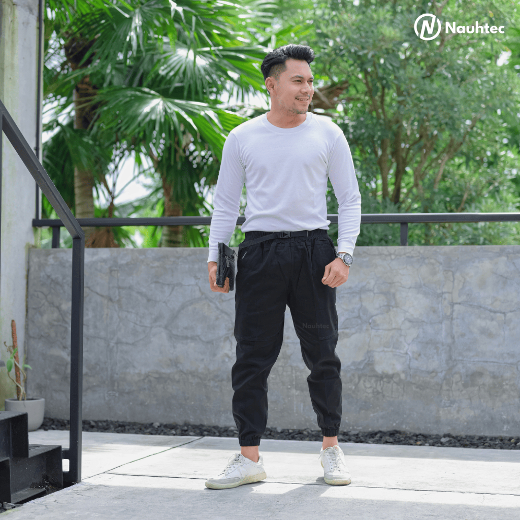 Celana Panjang Pria Sirwal Nauhtec Jogger Bahan Katun Twill Stretch M L XL XXL XXXL JUMBO