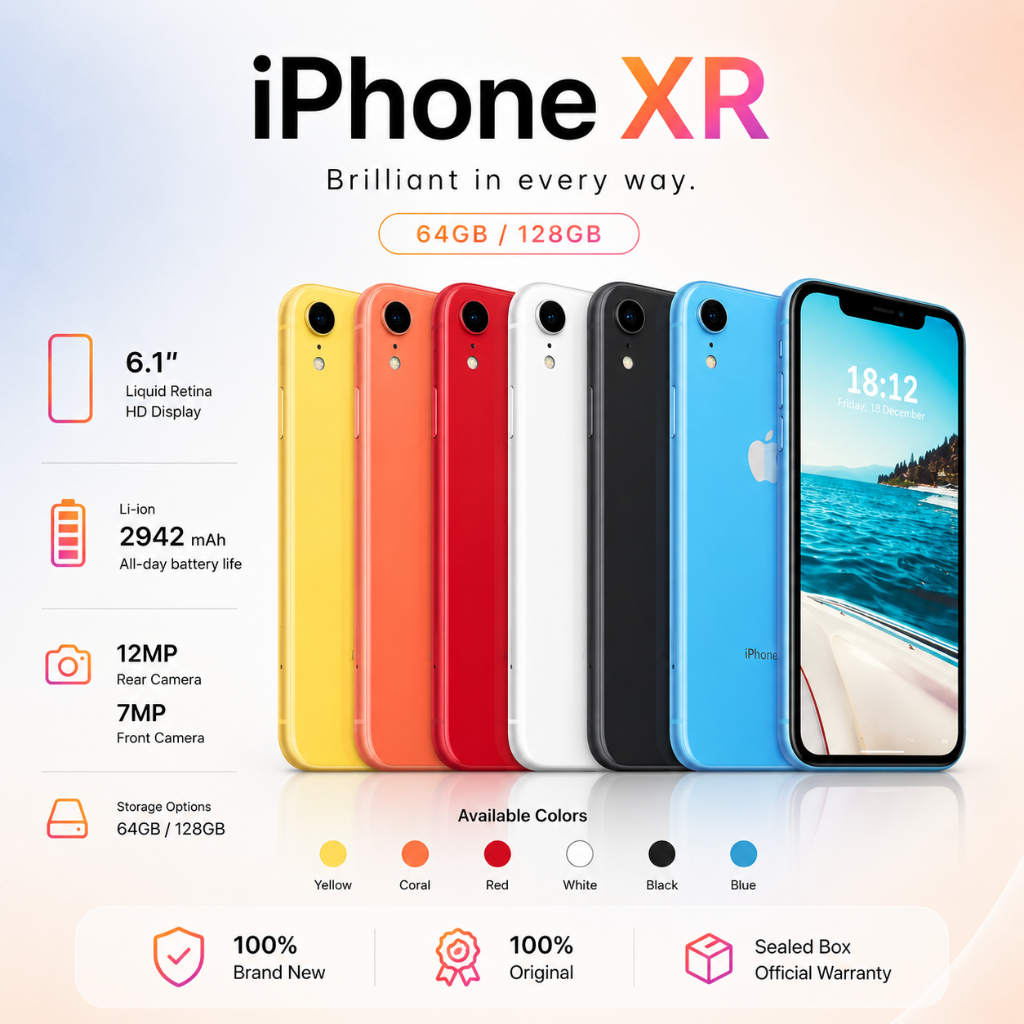 IPhone XR [64GB | 128GB] FullSet (100% Original | Ibox ) Second like New - Garansi 12 Bulan
