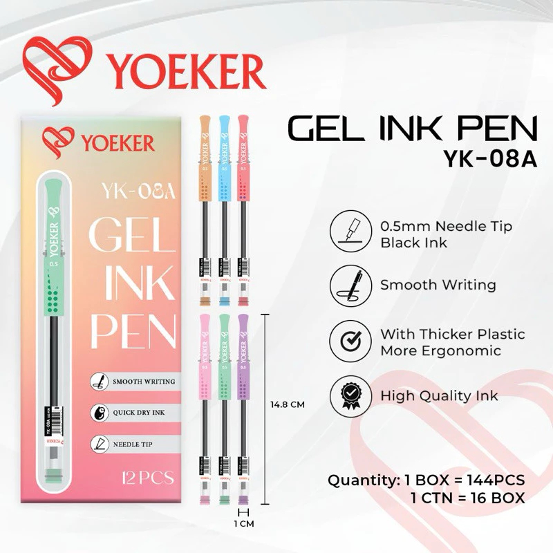 [ 1 LUSIN ] PULPEN YOEKER YK-08A