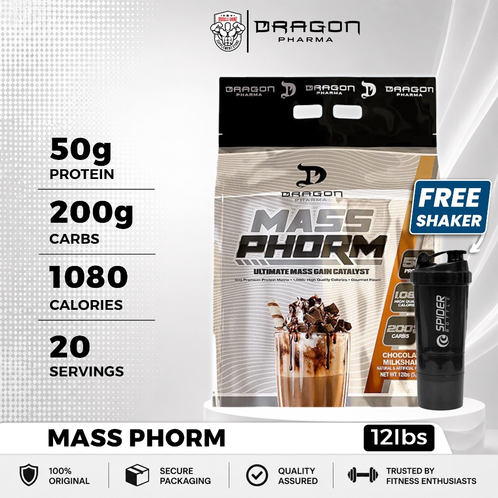 Dragon Pharma Mass Phorm 12lbs 5,4kg Ultimate Mass Gain Gainer