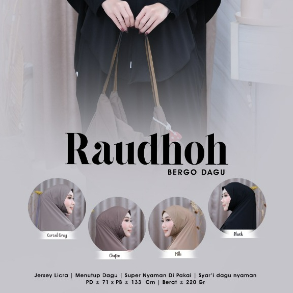 RAUDHOH DAGU JUMBO BRAND ORI BY RAQUMI // HIJAB DAGU // HIJAB JUMBO // HIJAB JERSEY // HIJAB SYARI' 