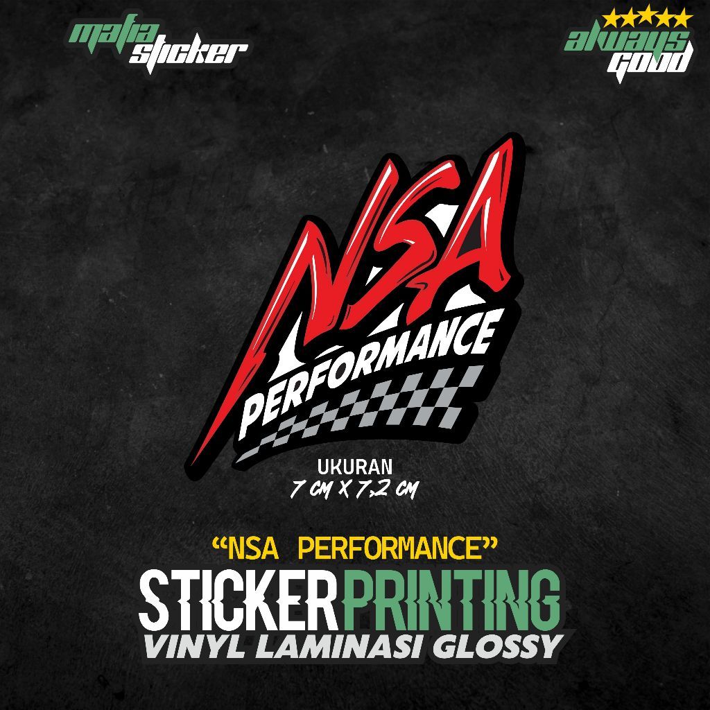 STICKER/STIKER PRINT CUT NSA PERFORMANCE