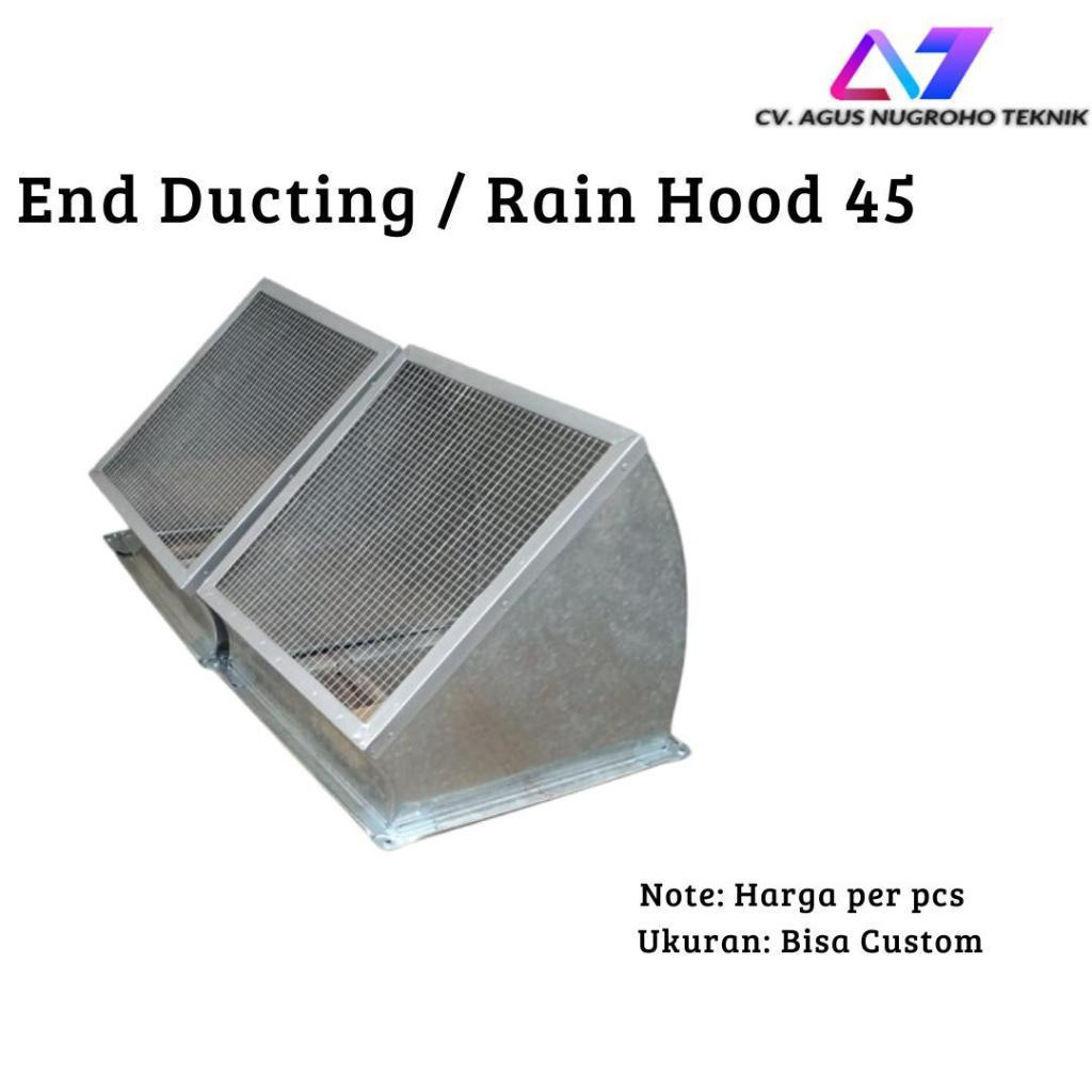 Rain Hood / End Ducting 45 Derajat - Ducting Galvanis