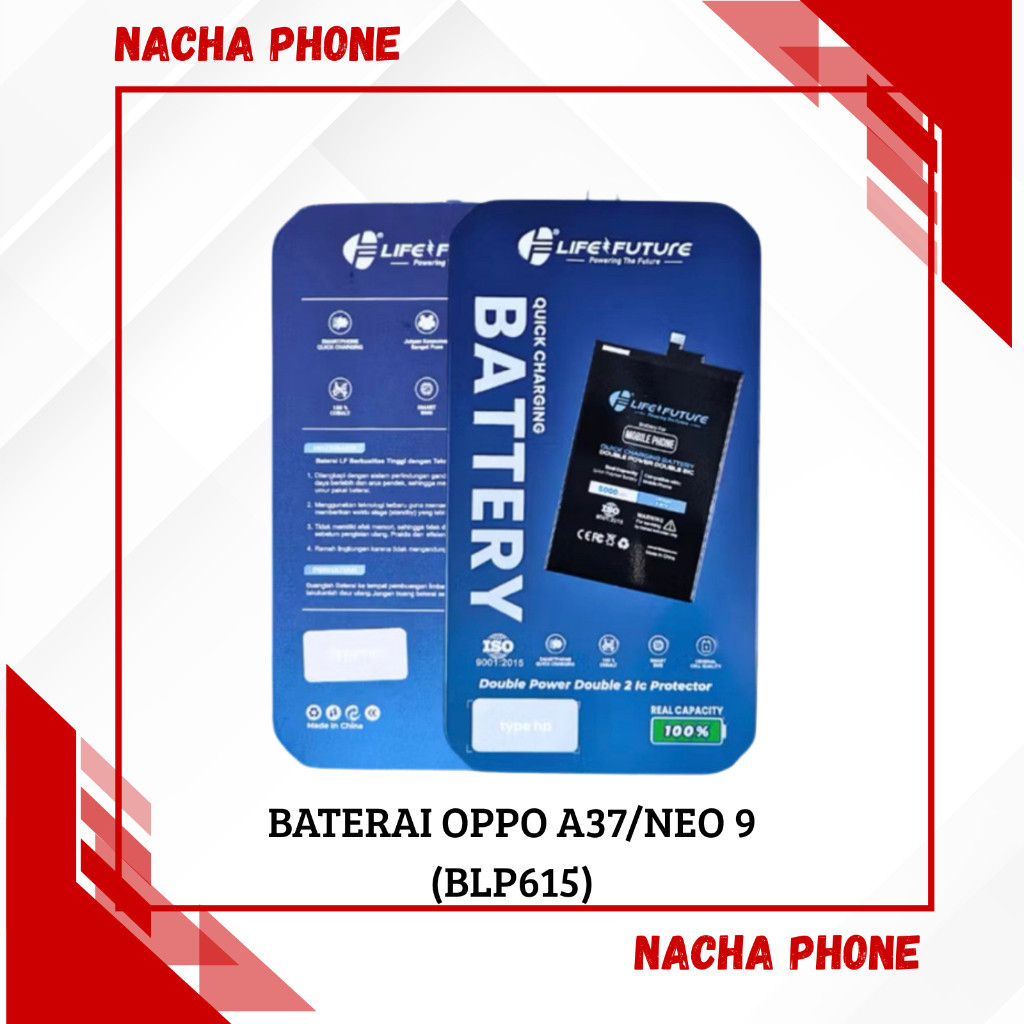 BATRAI BATERAI BATTERY LIFE FUTURE OPPO A37/NEO 9 (BLP615)