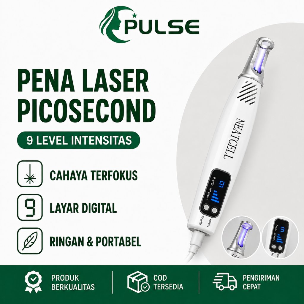 NEATCELL Picosecond Laser Pen Biru 9 Level Penghilang Flek Hitam Tato Pigmentasi Bekas Sulam Alis