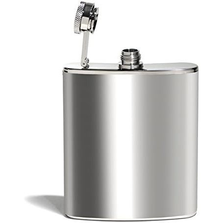 Hip Flask 6 Oz Stainless Steel Bottle Portable Whisky Wine Vodka Travel Flask Botol Minum Anti Karat