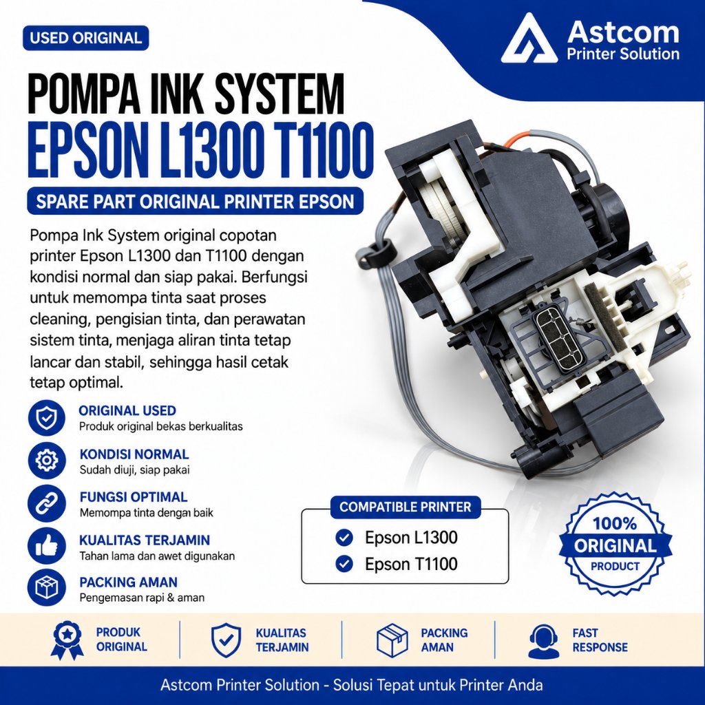 Pompa Ink System Epson L1300 T1100 Original Used Sparepart Printer
