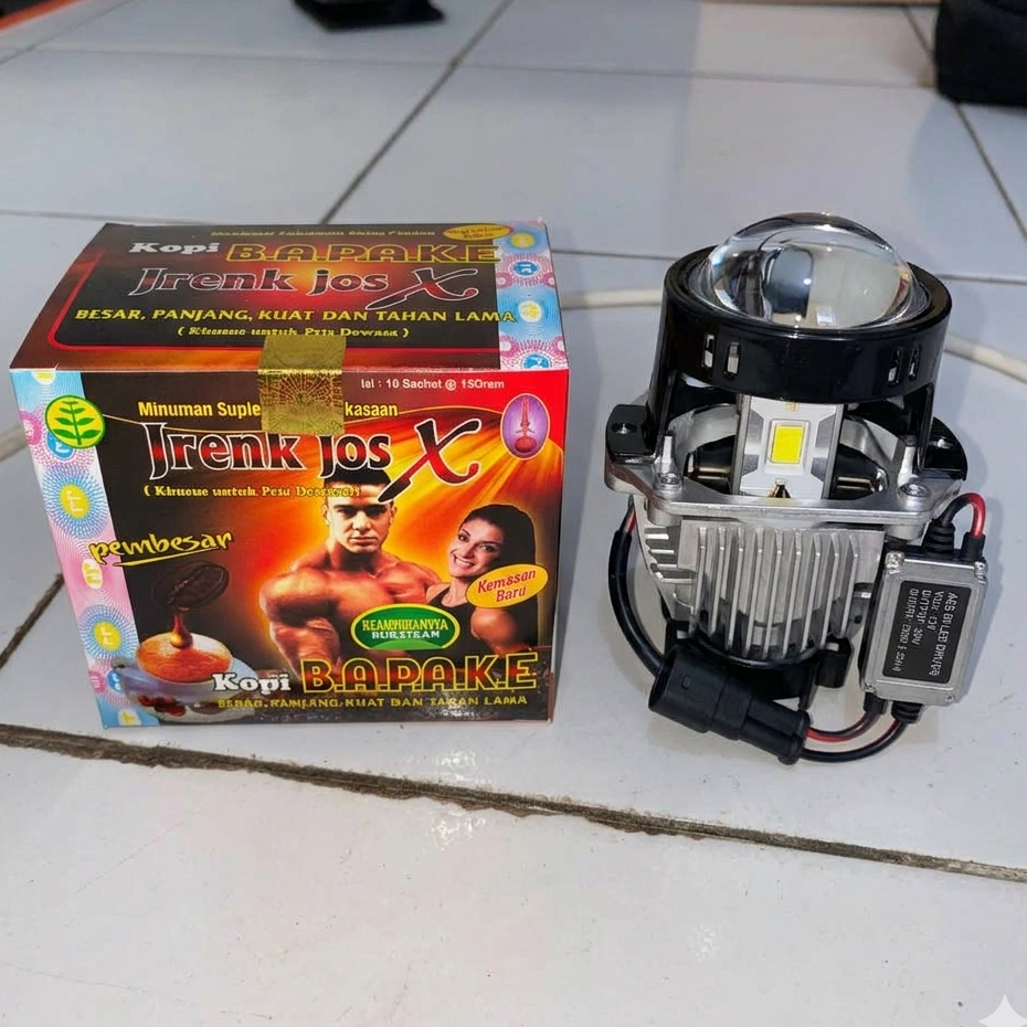 Lampu LED Motor H4 dengan Driver Universal Bulat Jernih BPKEE