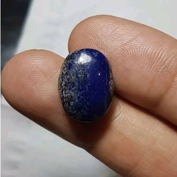 Batu cincin lapis lazuli warna biru asli
