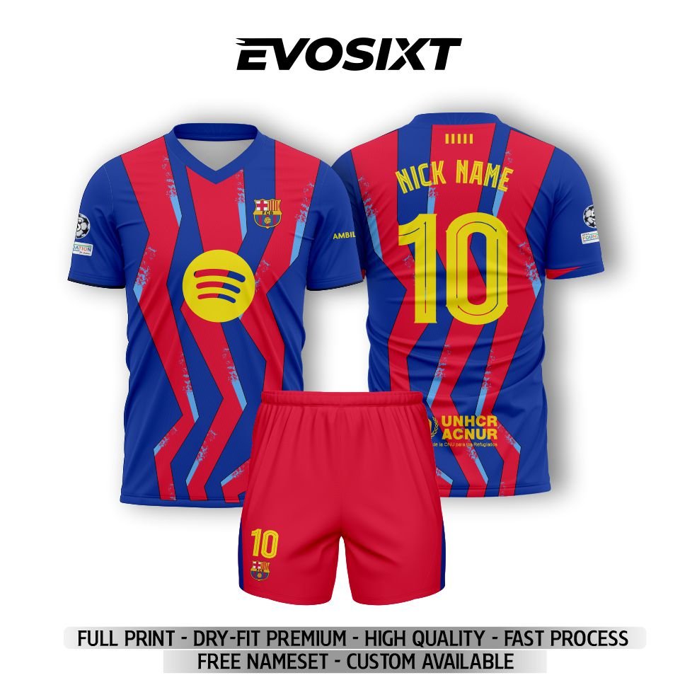 Jersey Bola Barclna 2026 El Classico/Jersey Full Printing/Jersey Custom Nama