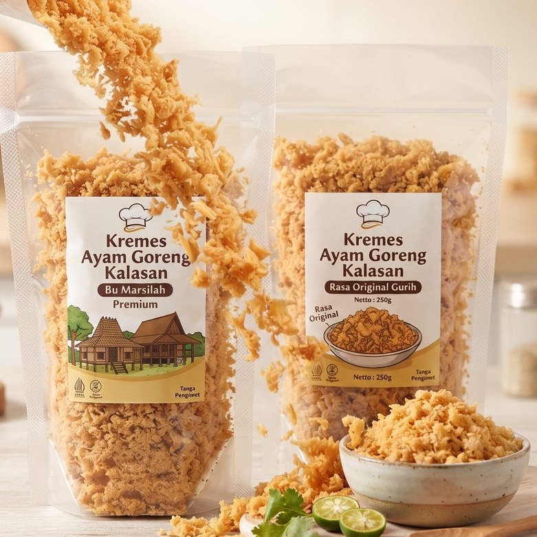 kremes ayam goreng kalasan ASLI, Rasa original gurih, lauk pendamping 100gram