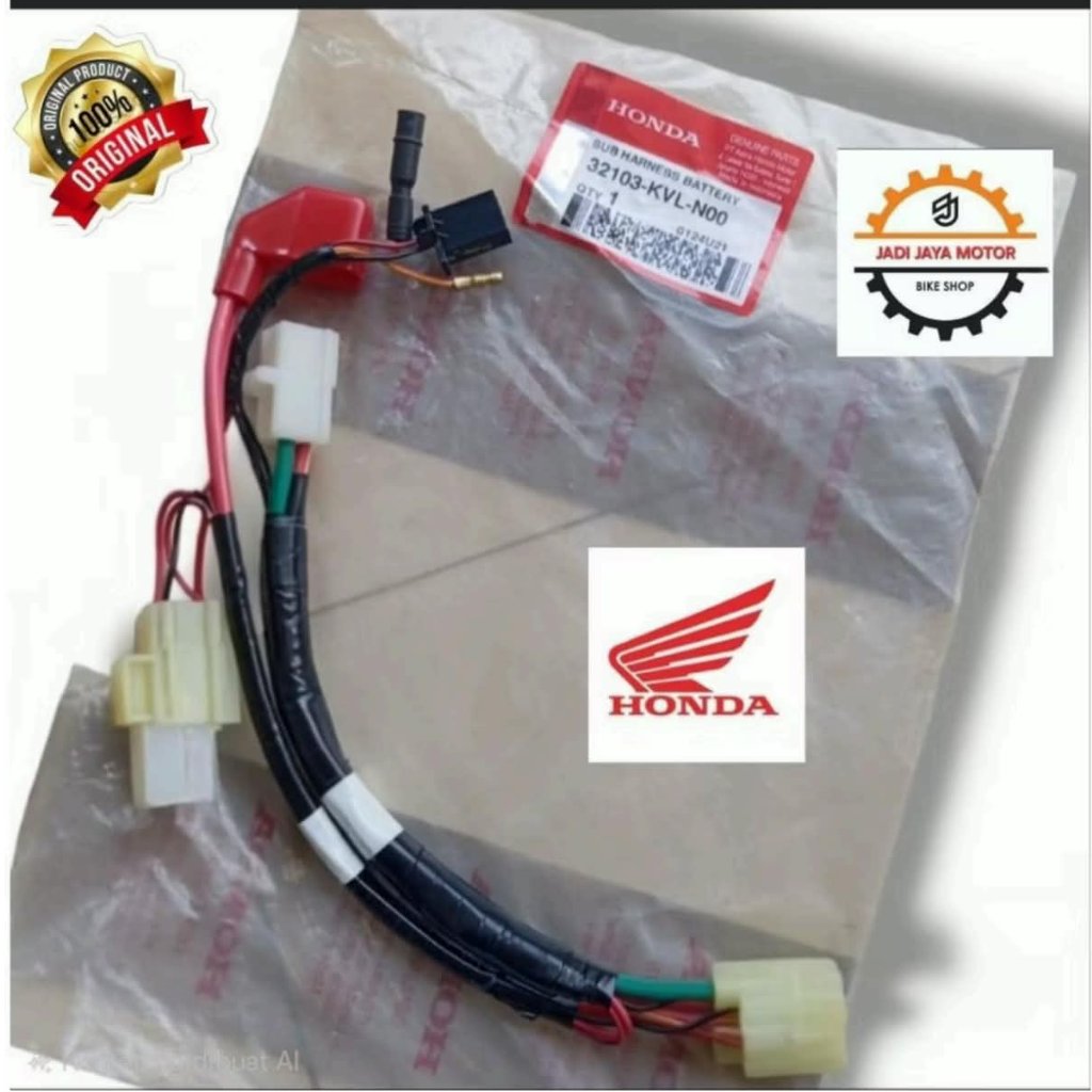 KABEL AKI BATRE SUB HARNESS BATTERY ORIGINAL ASLI HONDA SUPRA X 125 NEW 2008 KARBU 32103 KVL N00