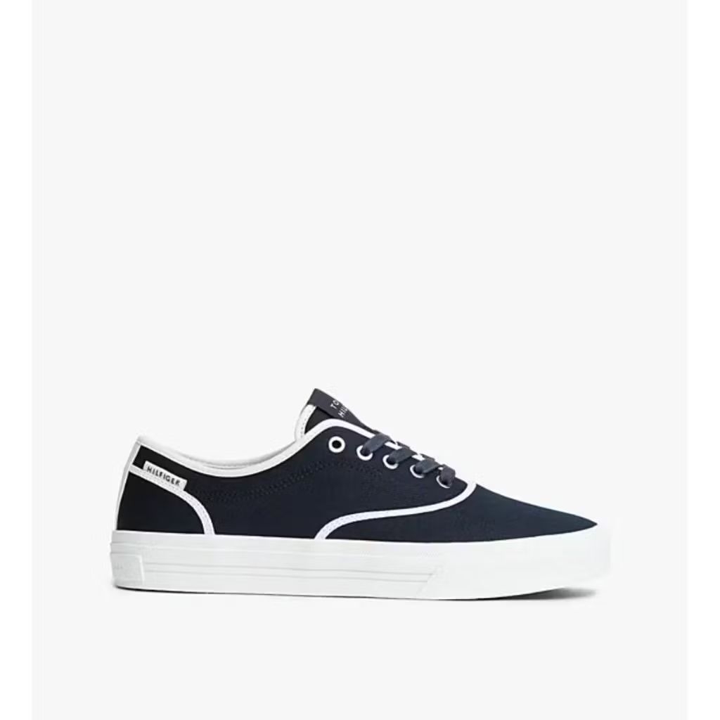 Sepatu Kets TOMMY HILFIGER Canvas Cupsole Trainers Sepatu Kasual Pria