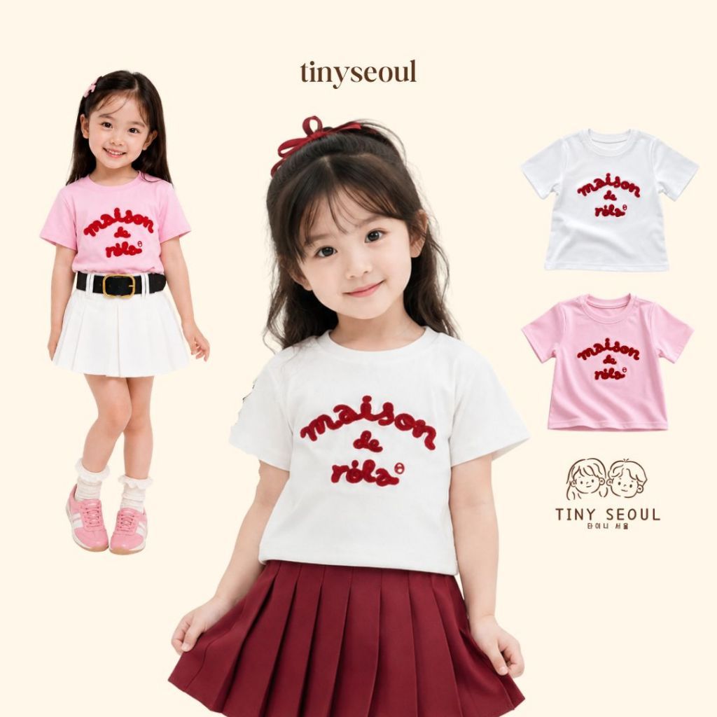 TINY SEOUL BAJU ATASAN ANAK PEREMPUAN PREMIUM - ROLA TOP - Atasan Anak Cewek Tank Anak Perempuan Pre