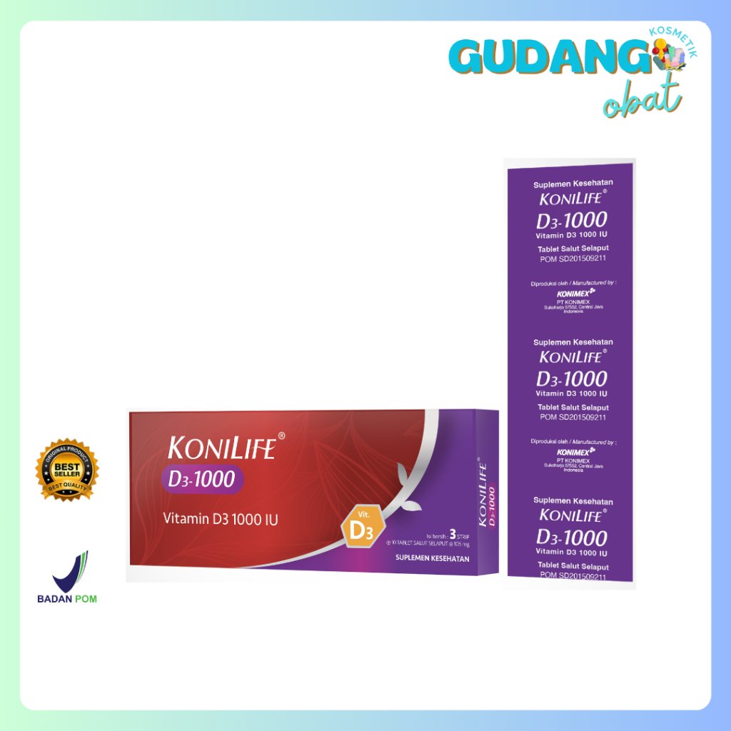 Konilife Vitamin D3 1000 IU 30's - Konilife D 1000