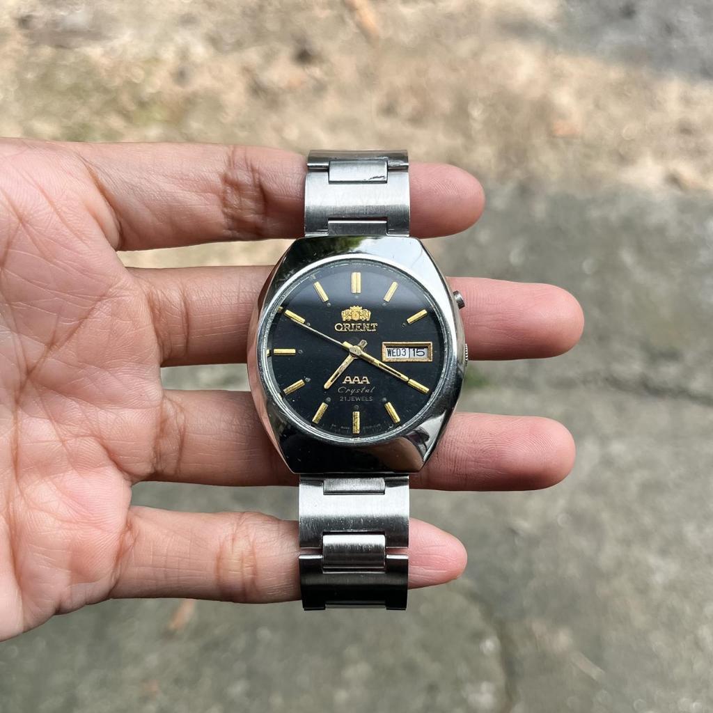 Jam tangan orient second original vintage hitam mulus