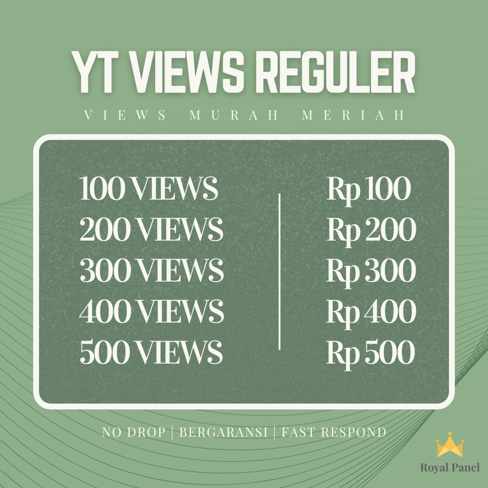 YOUTUBE VIEWS MURAH PROMO YT VIEW - REGULER QUALITY