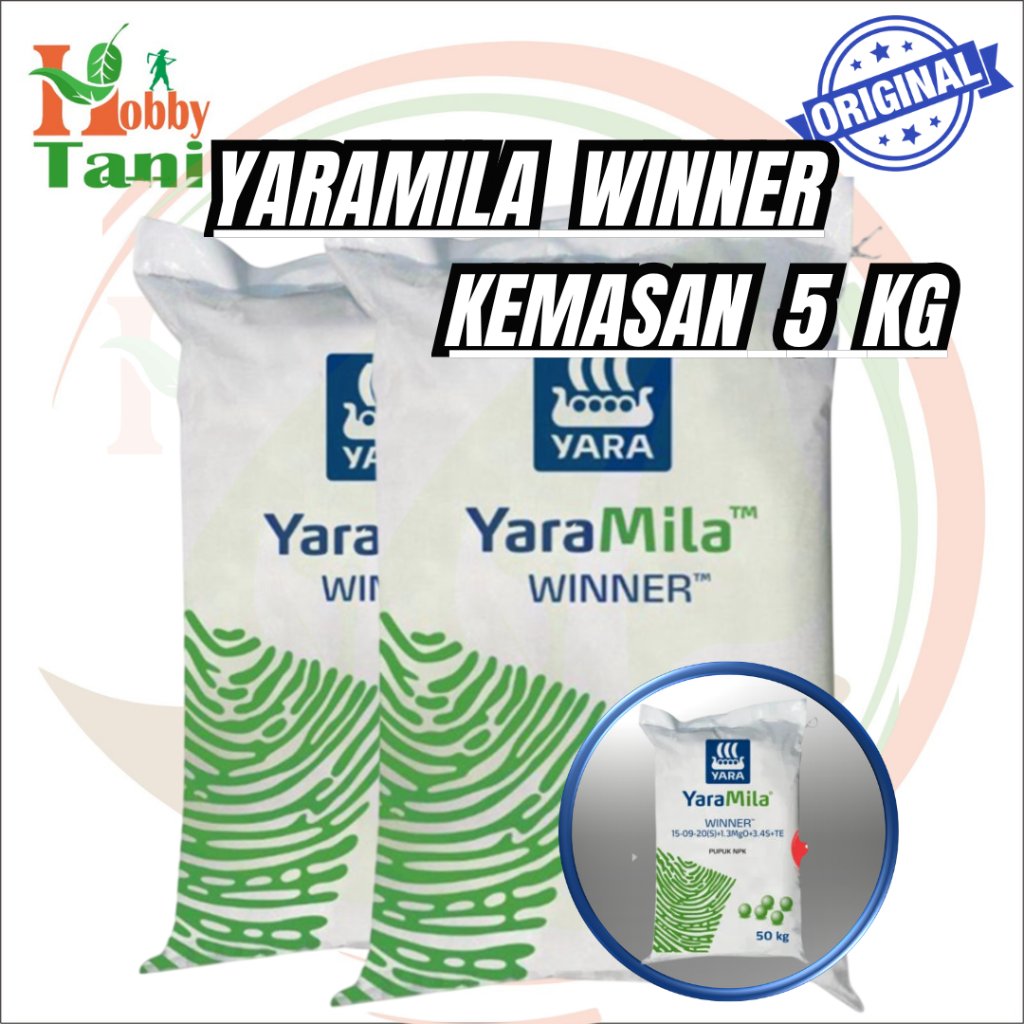 Yaramila WINNER pupuk NPK 15-09-20+TE kemasan 5 kg Pupuk Yara NPK 15 09 20 S Winner Plus Magnesium S