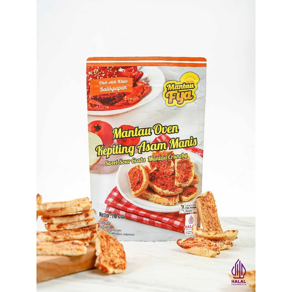 Mantau Kepiting Asam Manis Oven 100g | Snack Khas Kalimantan | Cemilan Gurih Renyah