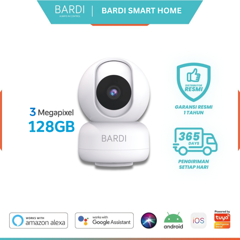 BARDI Smart IP Camera Indoor PTZ Syno CCTV Full HD 3MP 15 FPS Kamera IoT Automation