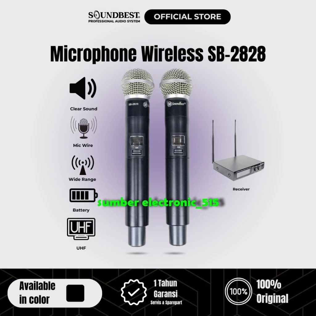 Soundbest SB-2828 – Mic Wireless Soundbest SB2828 VHF Profesional | ORIGINAL - GARANSI RESMI