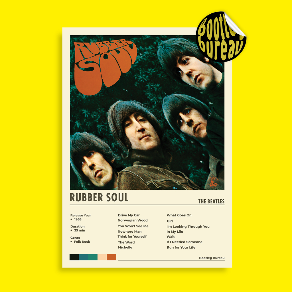 Poster Cover Album The Beatles - Rubber Soul