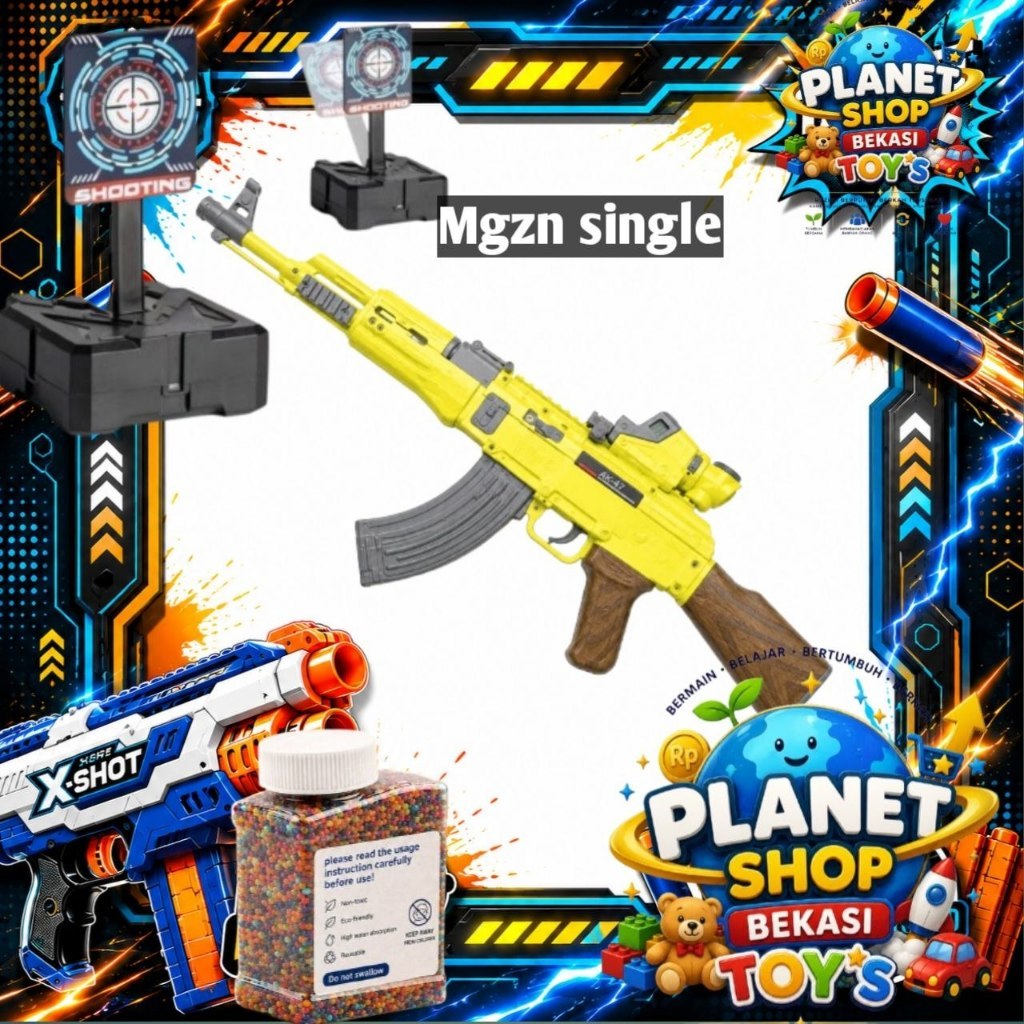 Mainan Tembakan / Weihui Series 1:1 Ak47  Water GelBlaster