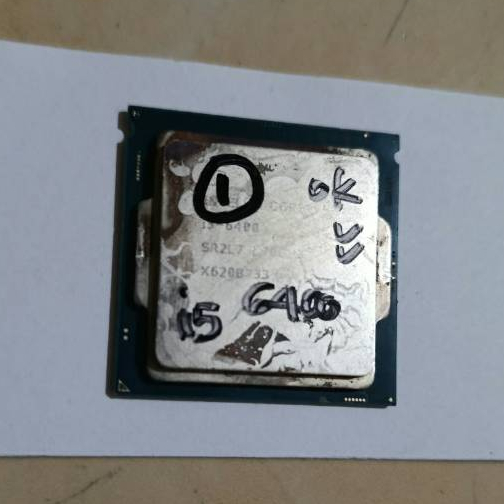 Processor i5 6400 gen6 soket 1151, Normal (kotor bawah bekas banjir).  Sekali lagi... KOTOR BAWAH Be