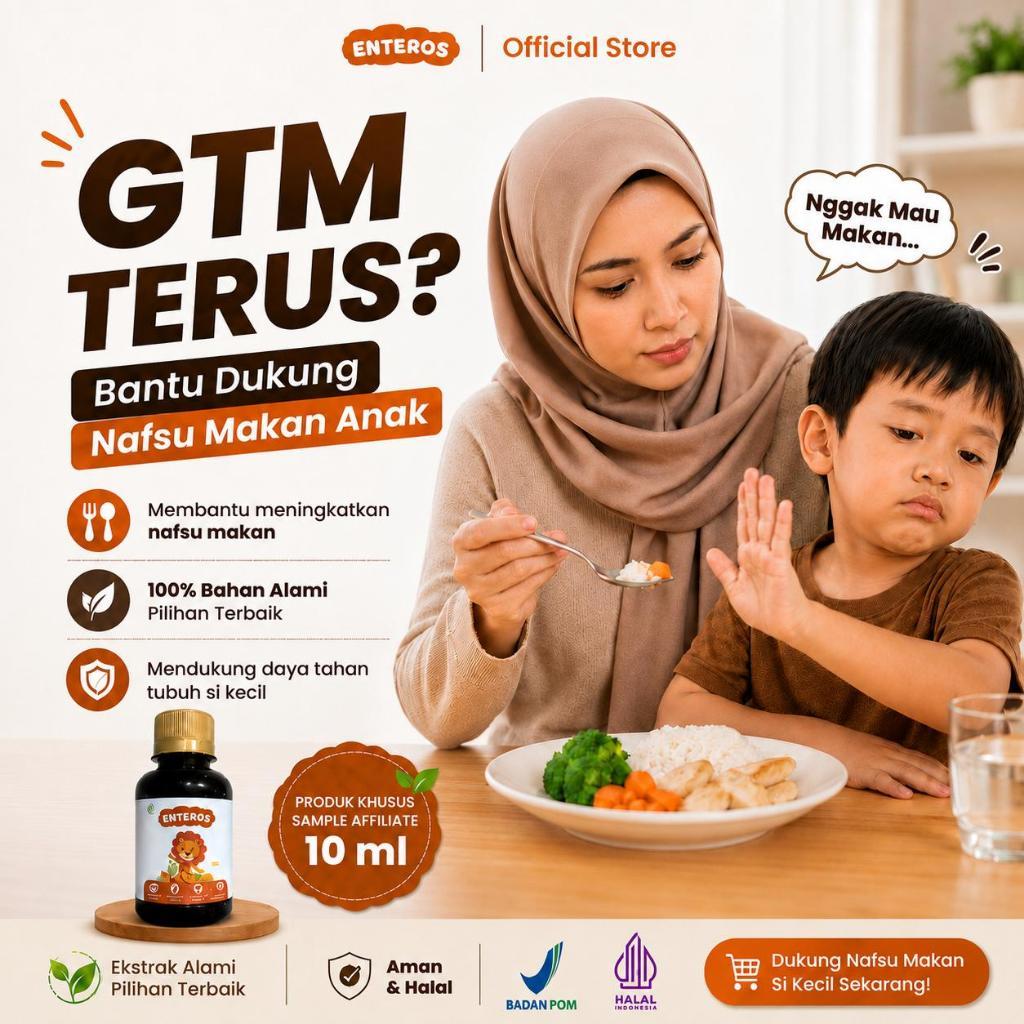 Enteros Herbal Kesehatan Anak 10ml (Sample Affiliate)