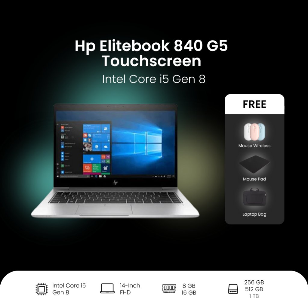 Hp Elitebook 840 G5 | Intel Core i5 Gen 8 | Touchscreen | 14- Inch