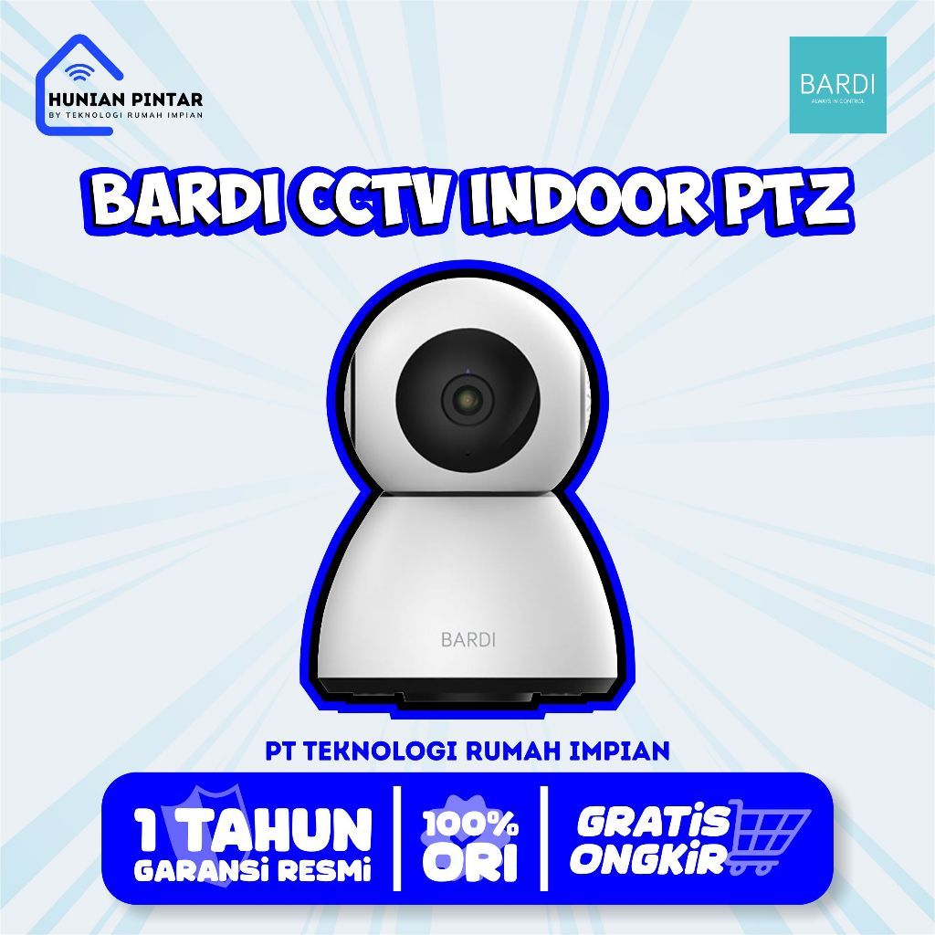 Bardi Smart IP Camera CCTV Indoor PTZ 5MP 3K WiFi Tuya