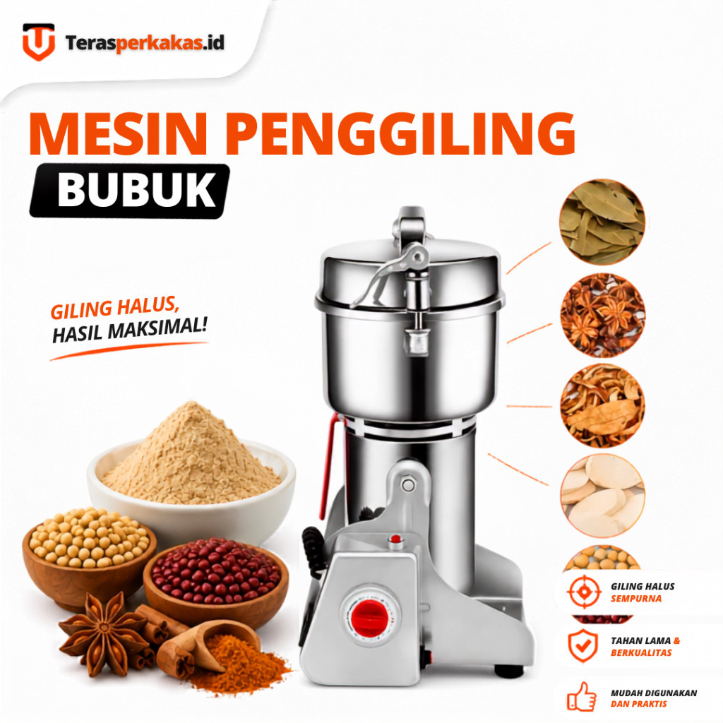 Mesin Giling Bumbu Rempah Penepung Mesin Penggiling Listrik Penggiling Tepung Mesin Giling Bumbu Ker