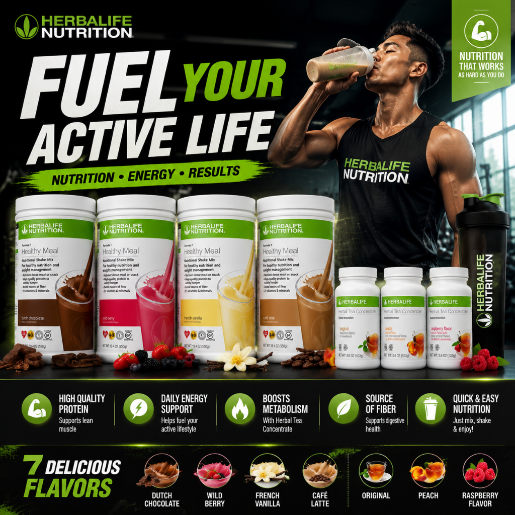 Herbalife Nutrition Healthy Meal Shake Mix 7 Flavors Nutritional Shake Mix Source of Fiber