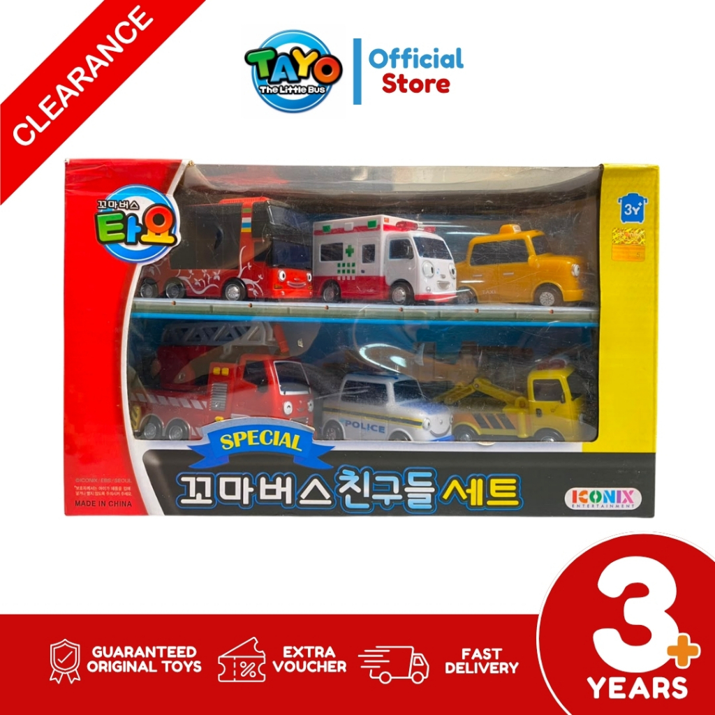 Mainan Tayo The Litle Bus Play Minicar 6 Set Difect TYT-112010/HDT