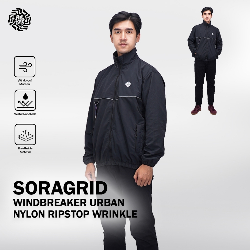 ALLTREK  Windbreaker SORAGRID Urban Nylon Ripstop Wrinkle