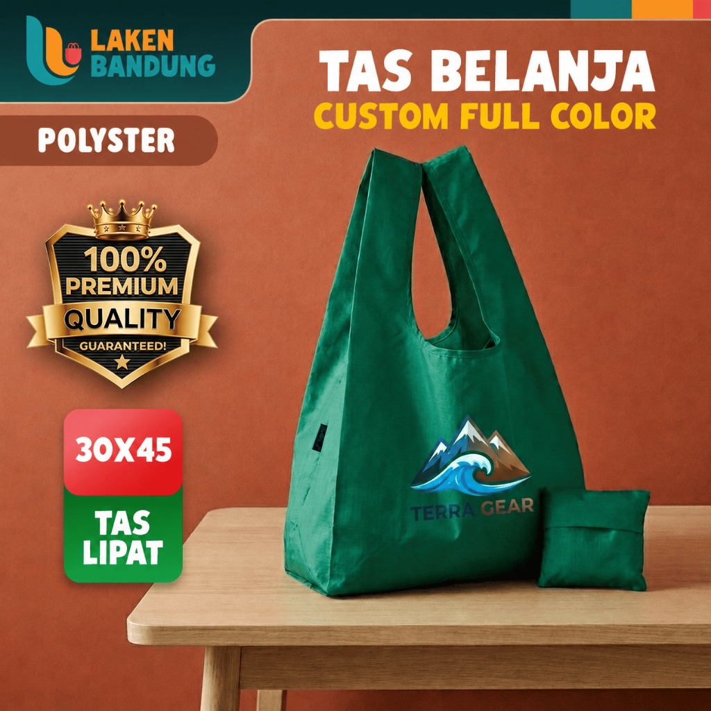 Tas Supermarket Baggu Bagcu Custom DTF Full Warna Modis Lipat Praktis Tas Belanja Shopping Bag Jinji