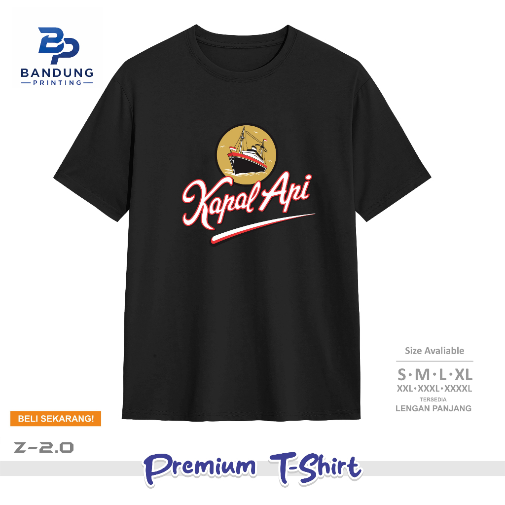 Baju Kaos Logo Kapal Api T-Shirt pria wanita kaos Kopi KapalApi