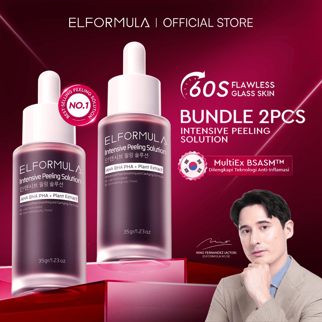 ELFORMULA Bundle 2pcs Intensive Peeling Solution 35gr x 2 - Peeling Serum Dark Spot Glass Skin Eksfo