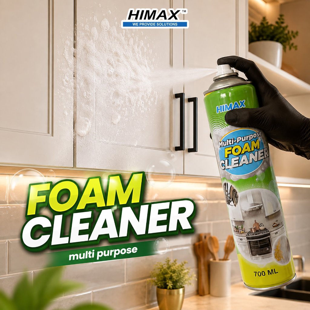 Pembersih Multifungsi Menghilangkan Noda Debu Minyak pada Lemari Rak Dapur Himax Foam Cleaner 700ML