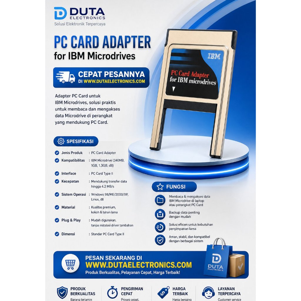 PC CARD ADAPTER for IBM Microdrives
