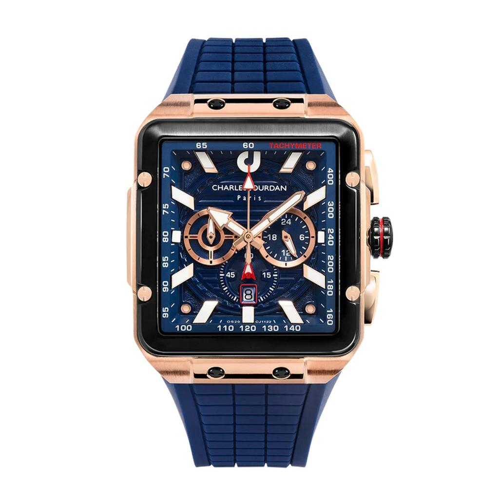 Charles Jourdan CJ1122-1082C Jam Tangan Pria Rubber Biru